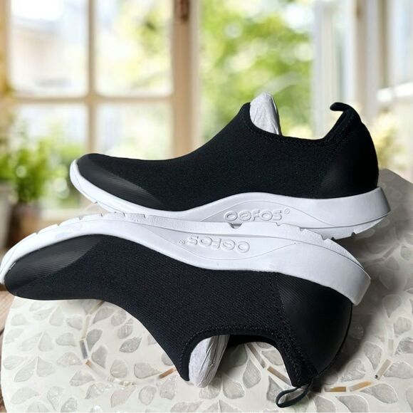 OOFOS OOMG Sport Low Slip-on Shoe Sneakers Black Size 8.5 EU 39.5 - Picture 9 of 14